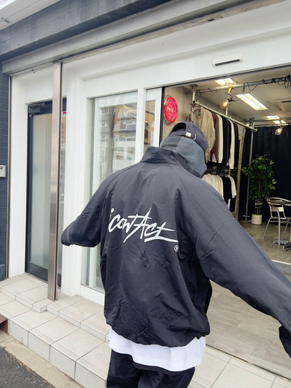Stroke Logo Nylon Jacket -Black-