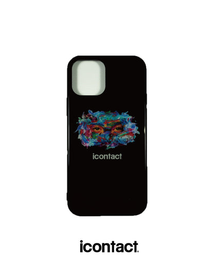 【iPhone12/12Pro用】EYE PAINT iPhone CASE -Black-【30％OFF】