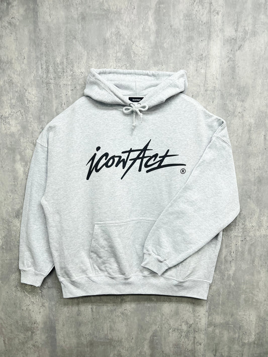 Stroke Logo WIDE HOODIE -Grey-