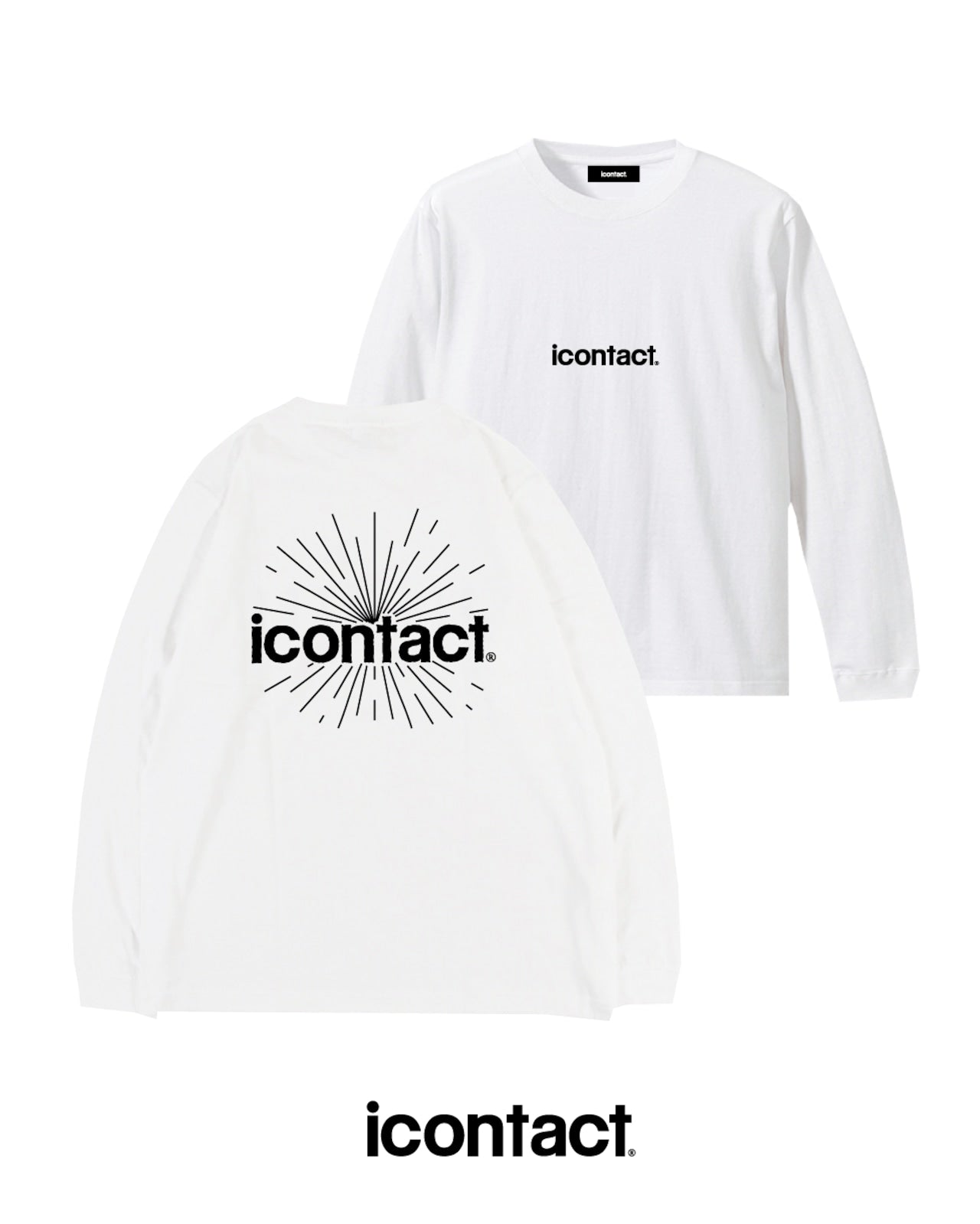 COMIC WIDE LONG SLEEVE T-SHIRT -White-