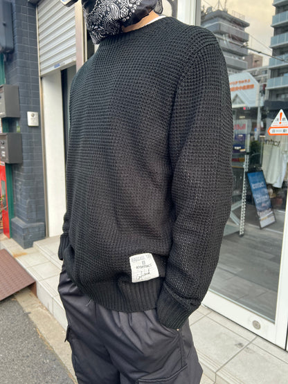 Knit Sweater -Black-