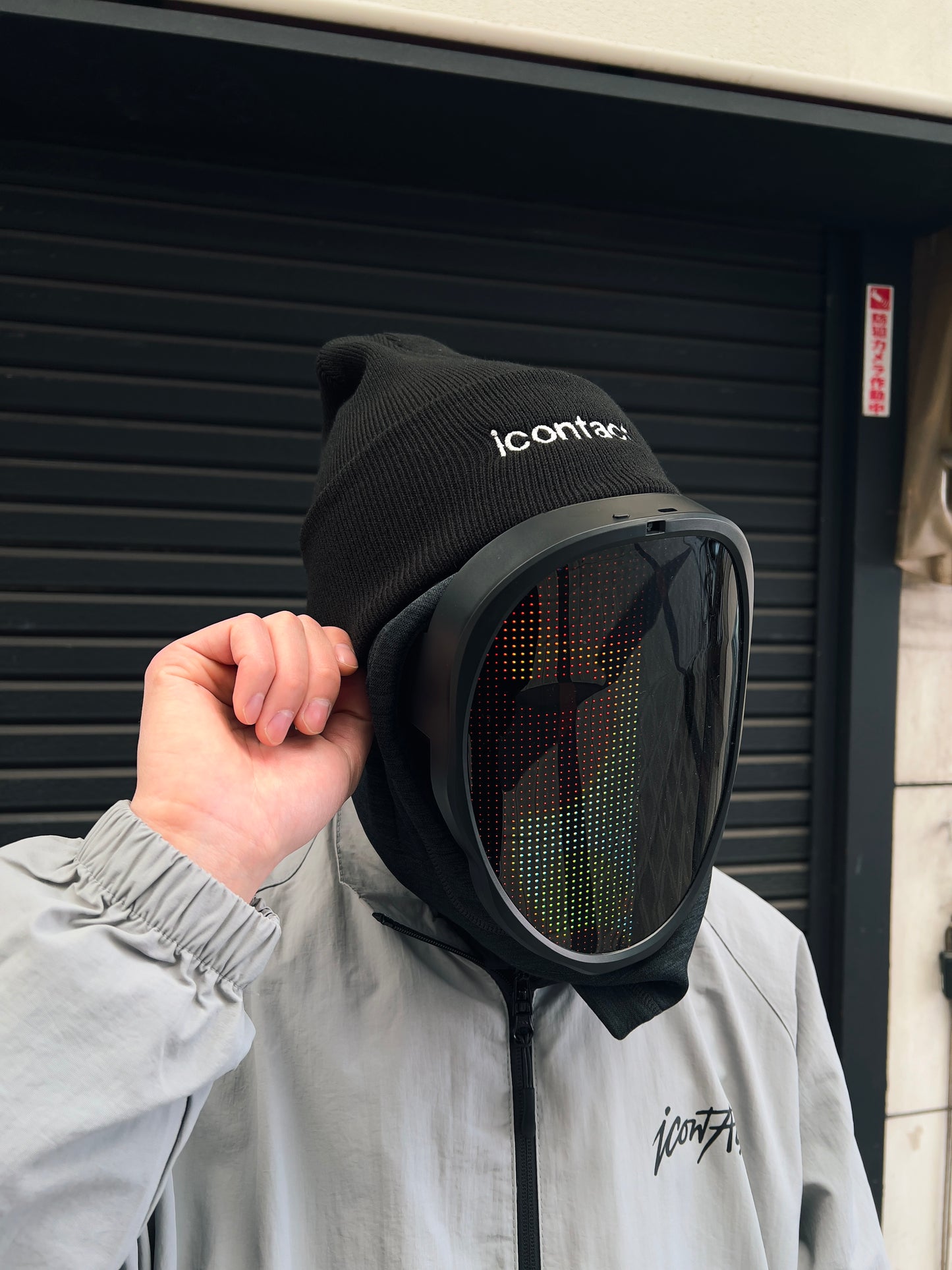 Basic Logo Knit Cap -Black-