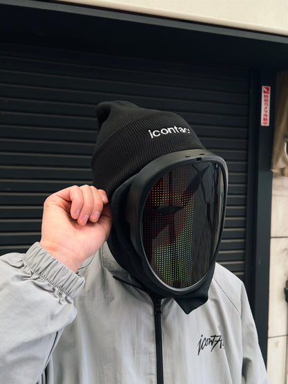 Basic Logo Knit Cap -Black-