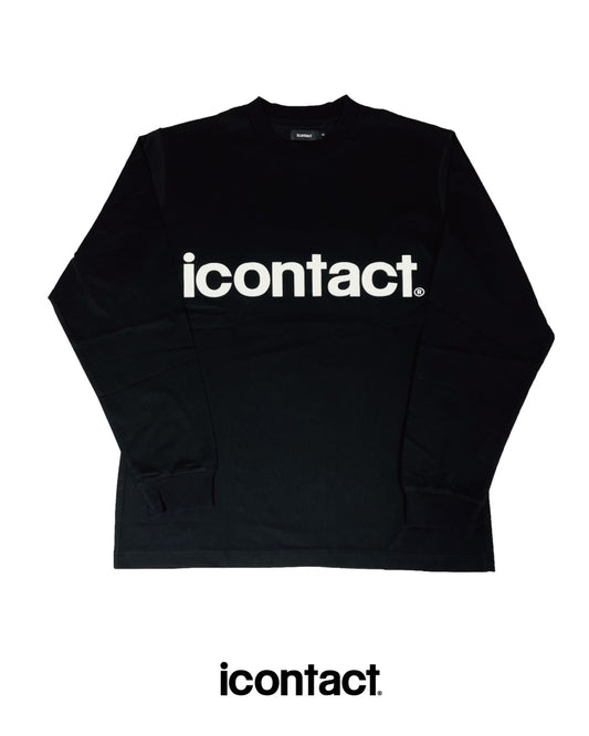 BIG LOGO LONG SLEEVE T-SHIRT -Black×White-