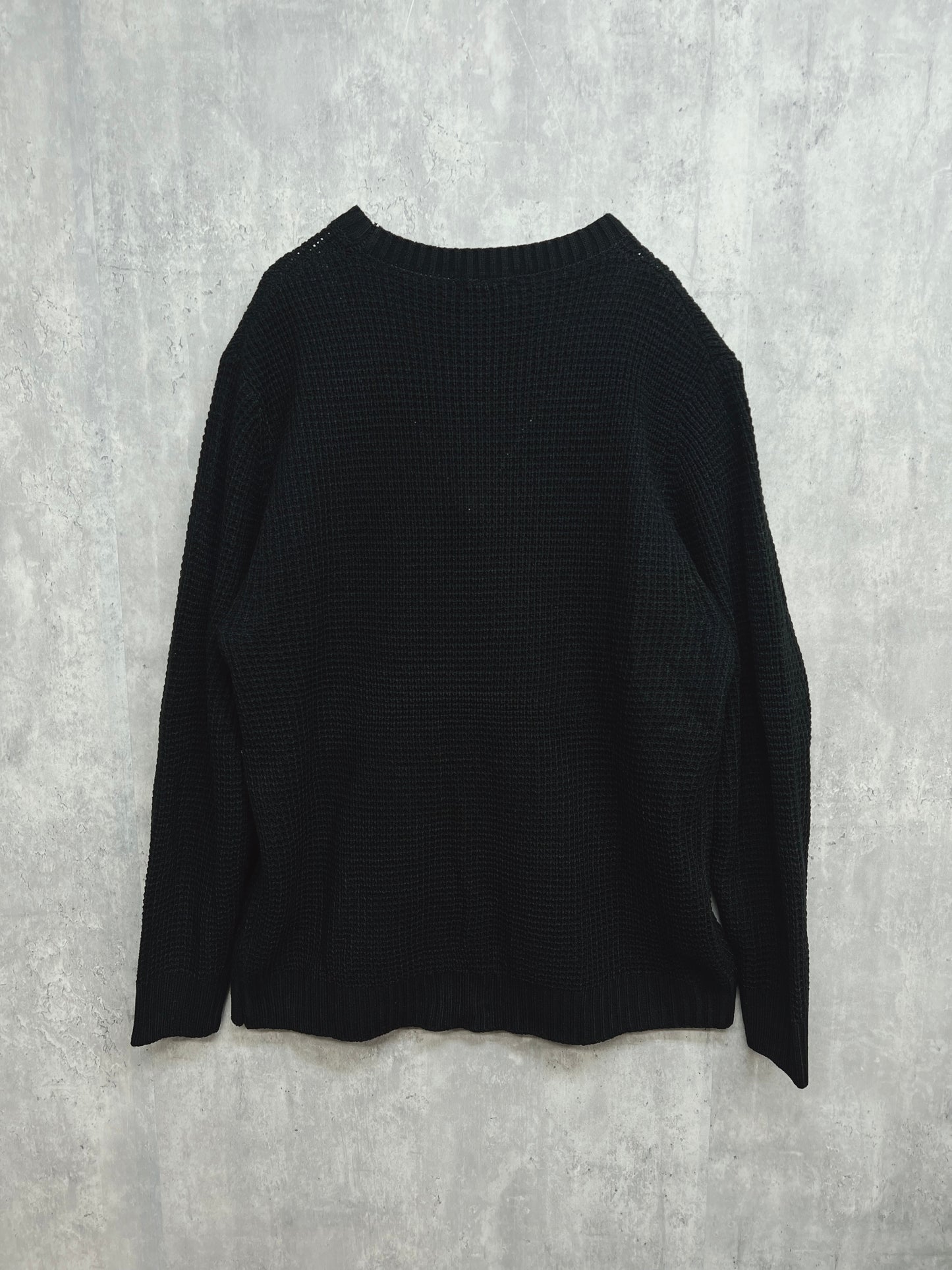 Knit Sweater -Black-