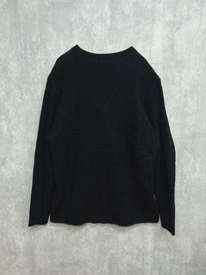 Knit Sweater -Black-