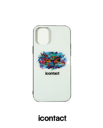 【iPhone12/12Pro用】EYE PAINT iPhone CASE -White-【30％OFF】