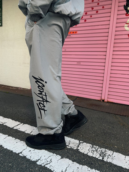 Stroke Logo Nylon Pants -Grey-