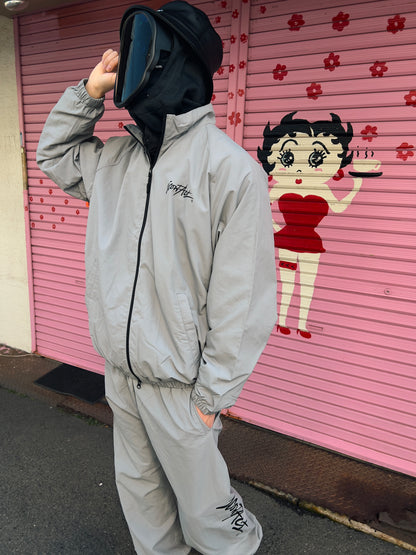 Stroke Logo Nylon Jacket -Grey-