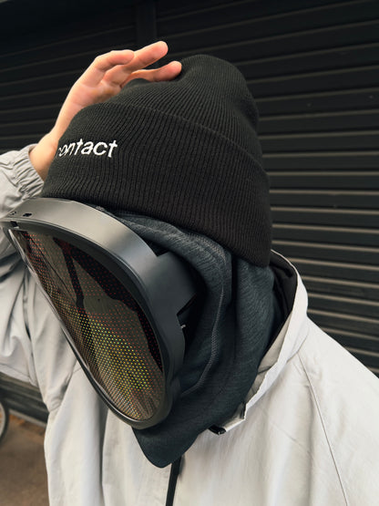 Basic Logo Knit Cap -Black-