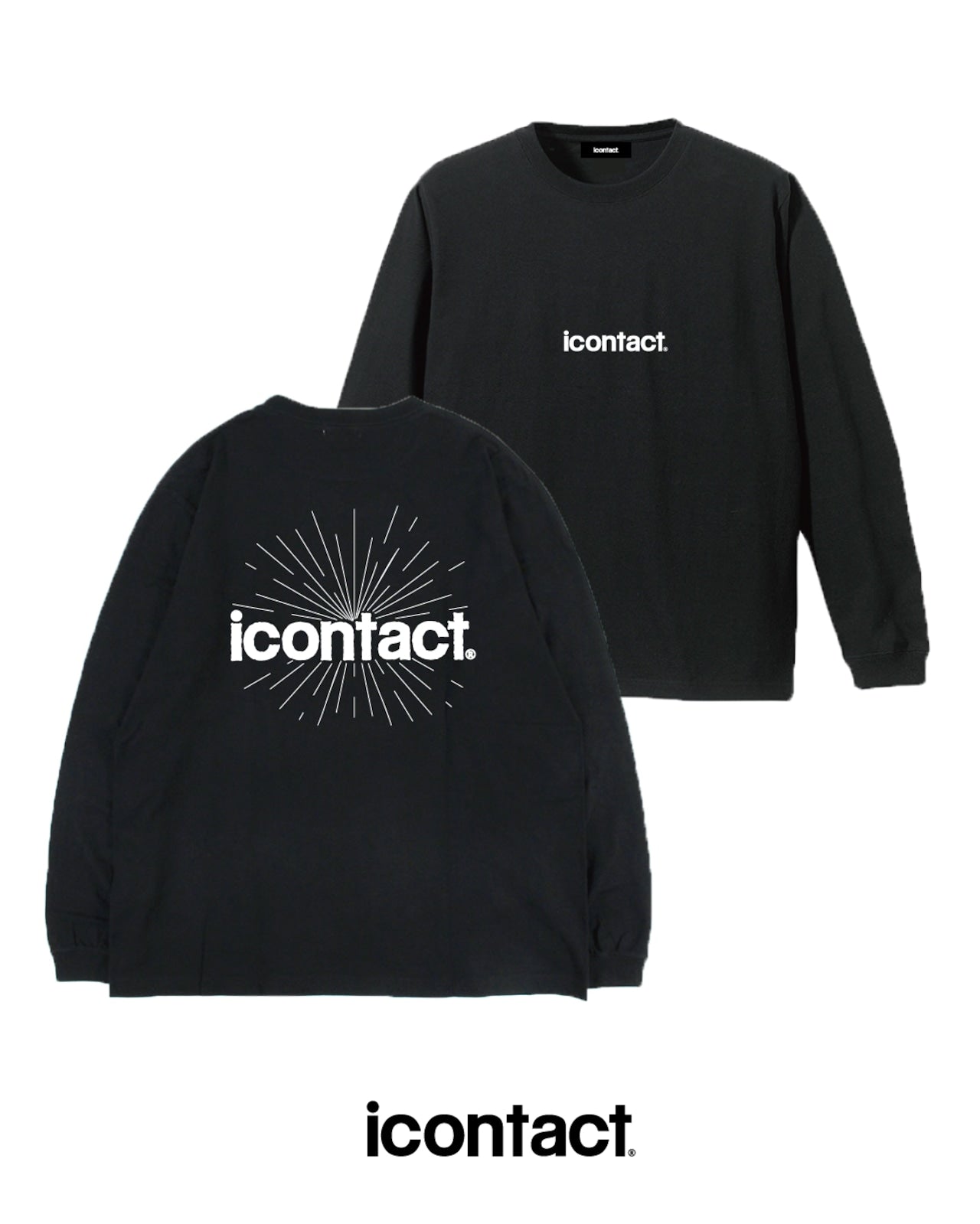 COMIC WIDE LONG SLEEVE T-SHIRT -Black-