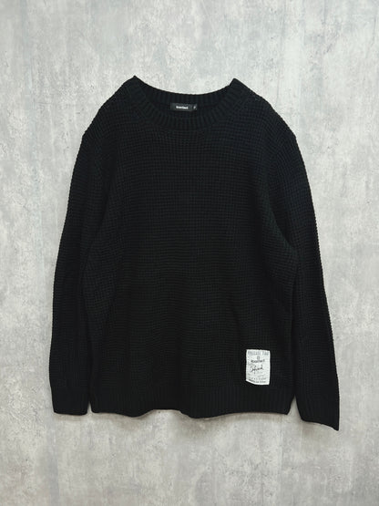 Knit Sweater -Black-