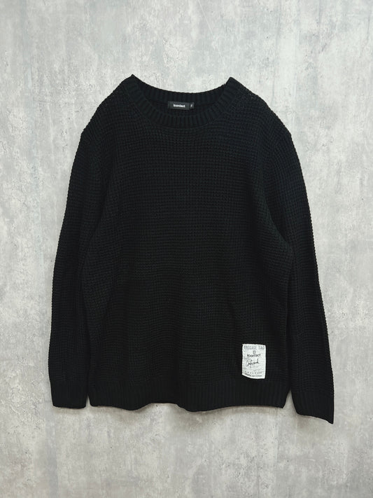 Knit Sweater -Black-