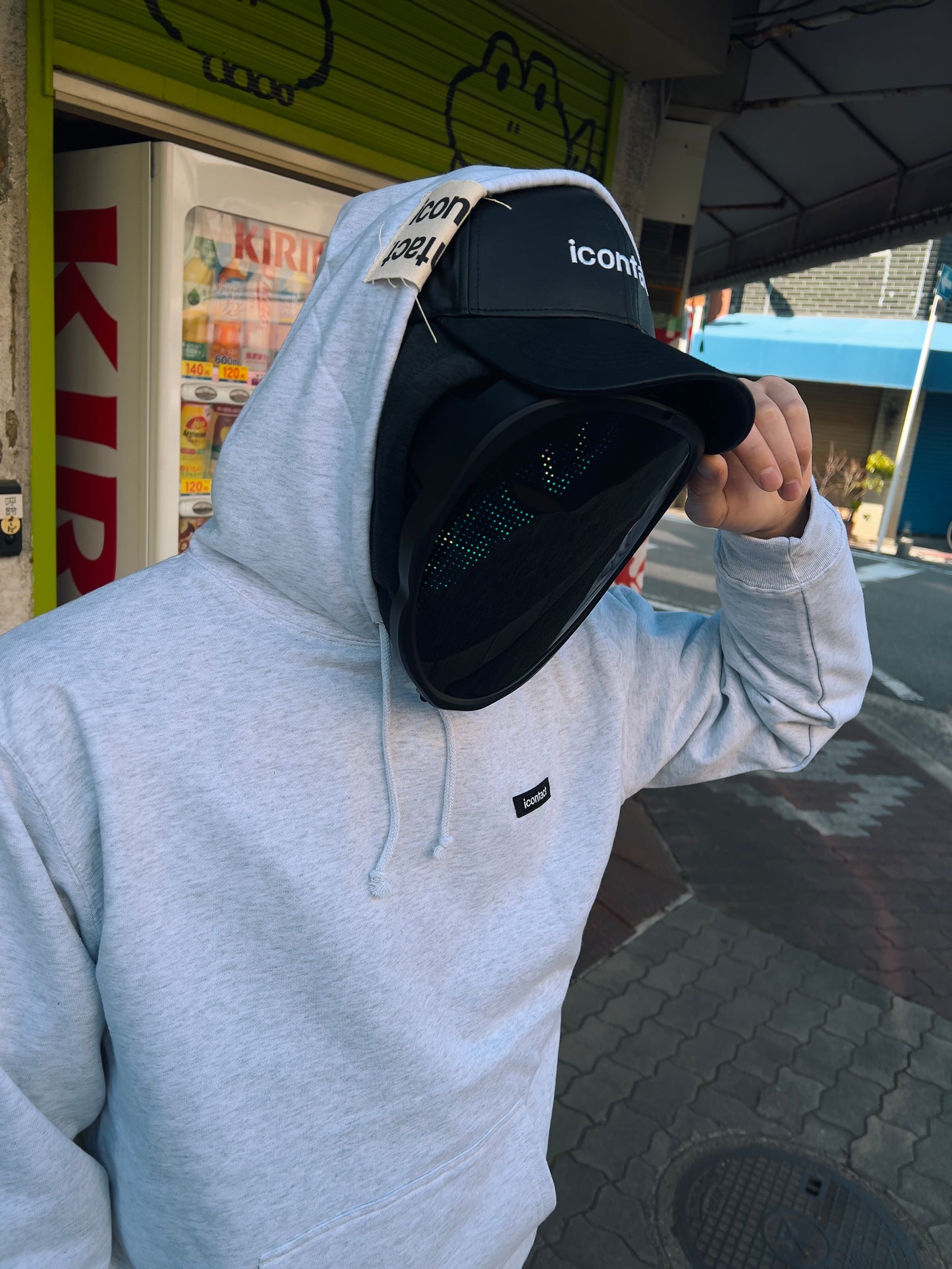 Small Box Logo  HOODIE -Ash Grey-