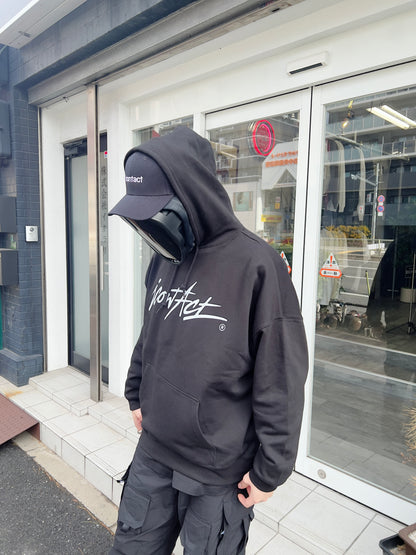Stroke Logo WIDE HOODIE -Black-