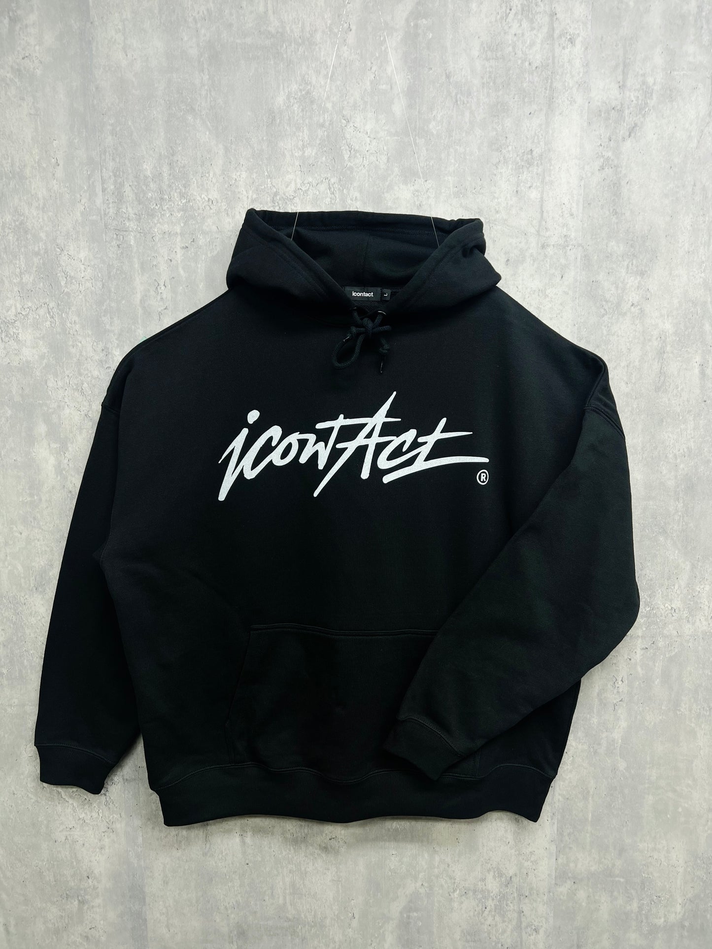 Stroke Logo WIDE HOODIE -Black-