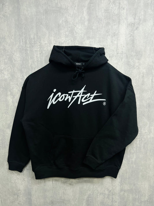 Stroke Logo WIDE HOODIE -Black-