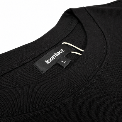 Basic Logo 刺繍 Heavy Weight S/S Tee (BLACK)