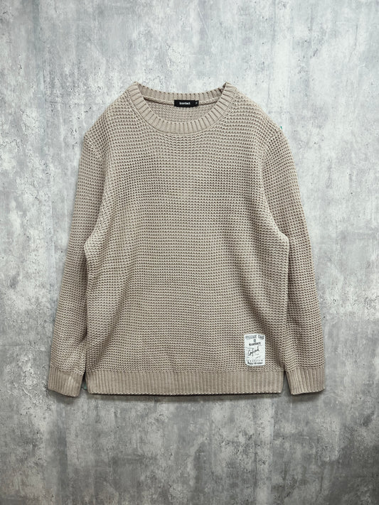 Knit Sweater -Beige-