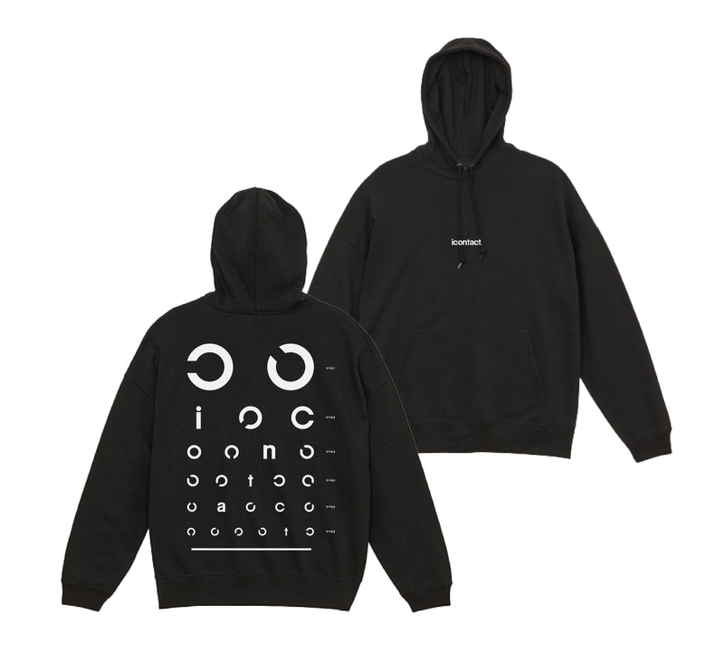 Eyecontact WIDE HOODIE -Black-