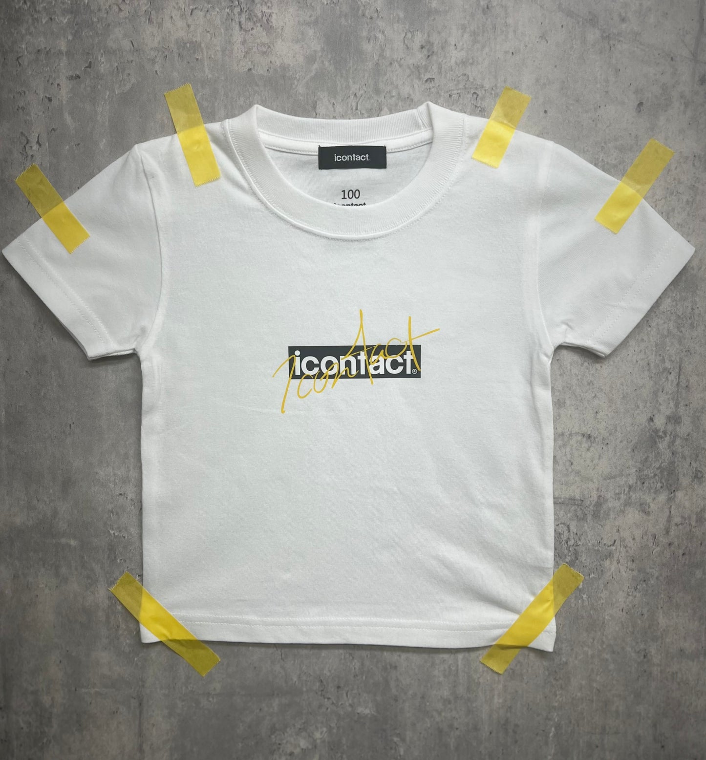 Box Logo S/S TEE KIDS -White-