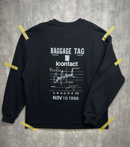 BAGGAGE TAG L/S TEE -Black-