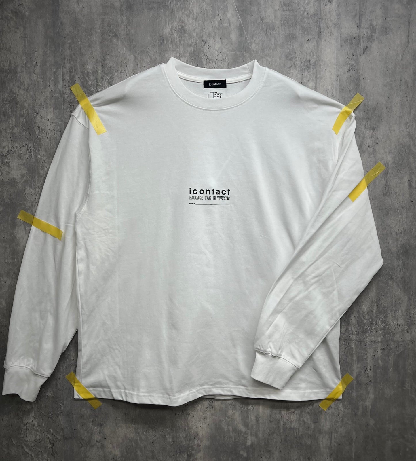 BAGGAGE TAG L/S TEE -White-