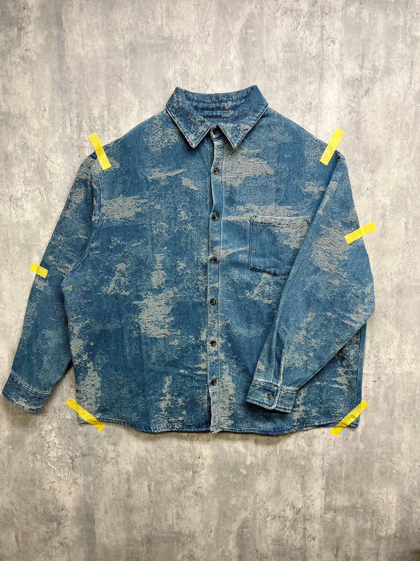 JACQUARD DENIM SHIRT -Lt INDIGO-