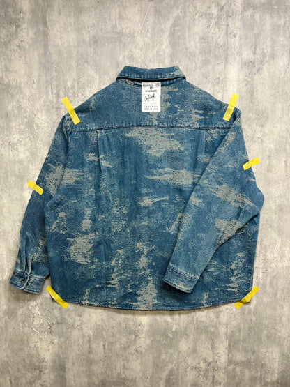 JACQUARD DENIM SHIRT -Lt INDIGO-