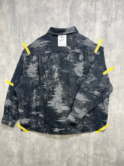 JACQUARD DENIM SHIRT -BLACK-