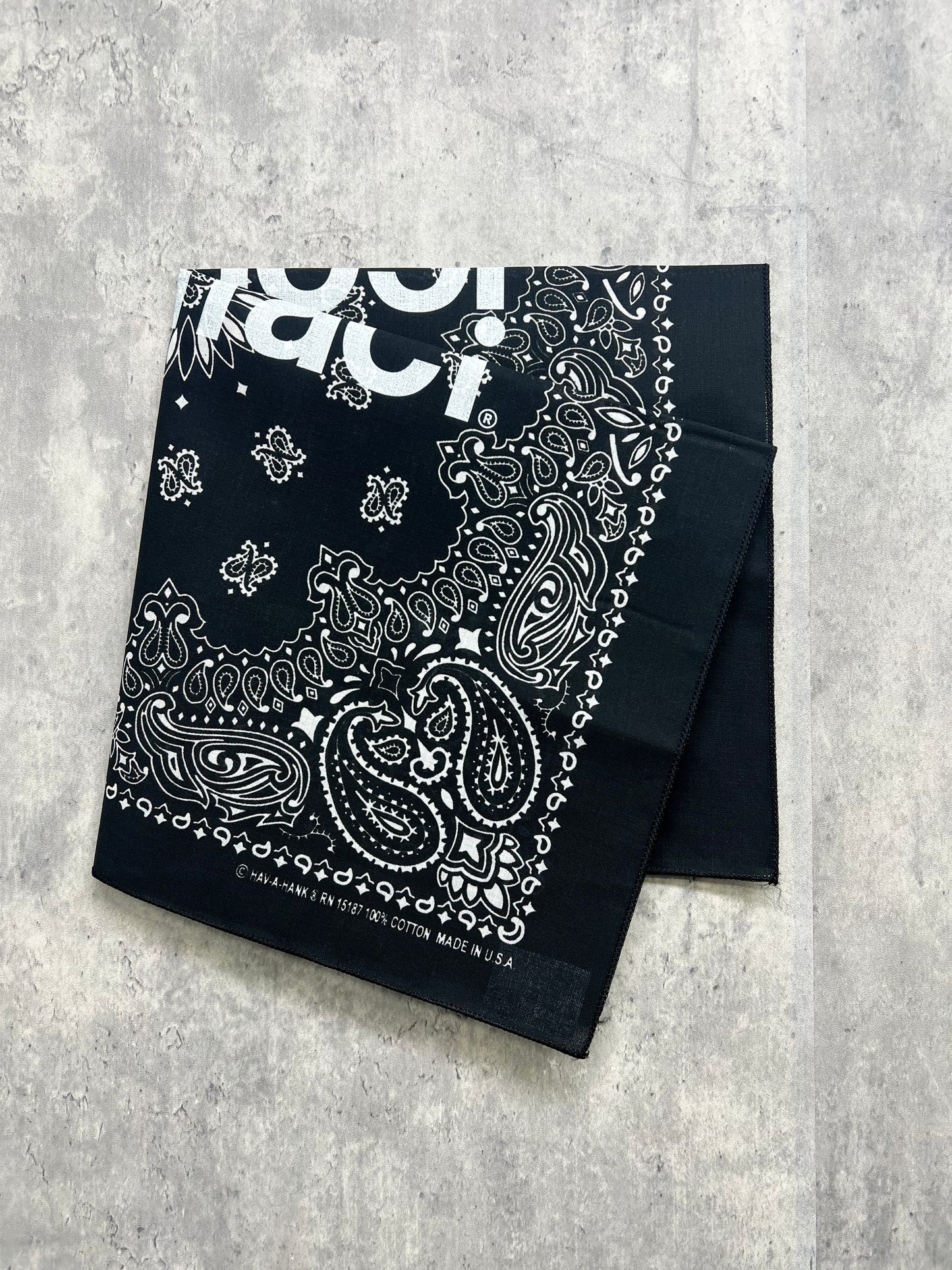 BASIC LOGO BANDANNA -Black-