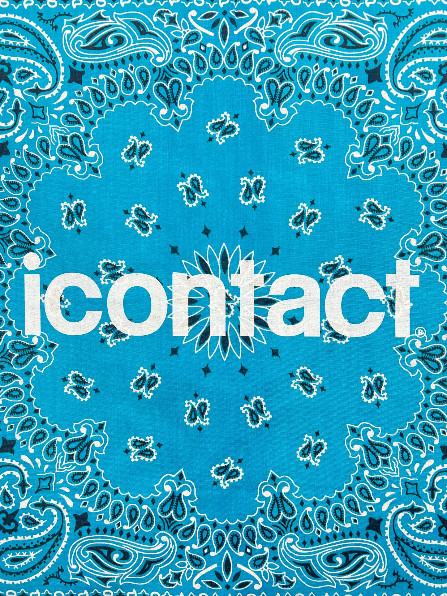 BASIC LOGO BANDANNA -Turquoise Blue-