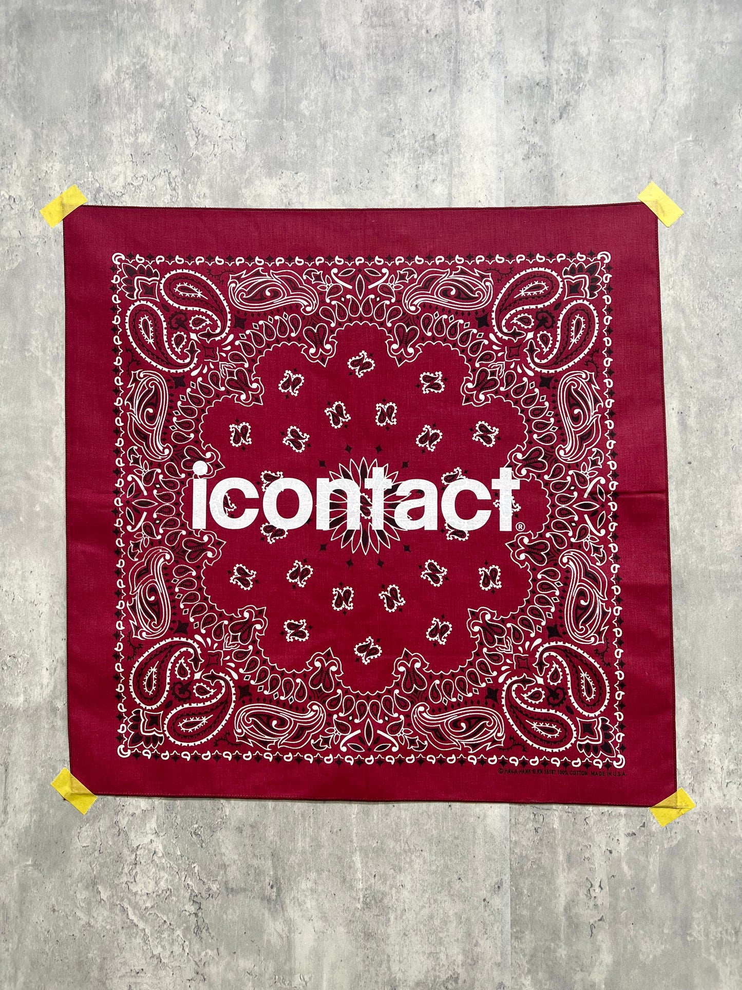 BASIC LOGO BANDANNA -Burgundy-
