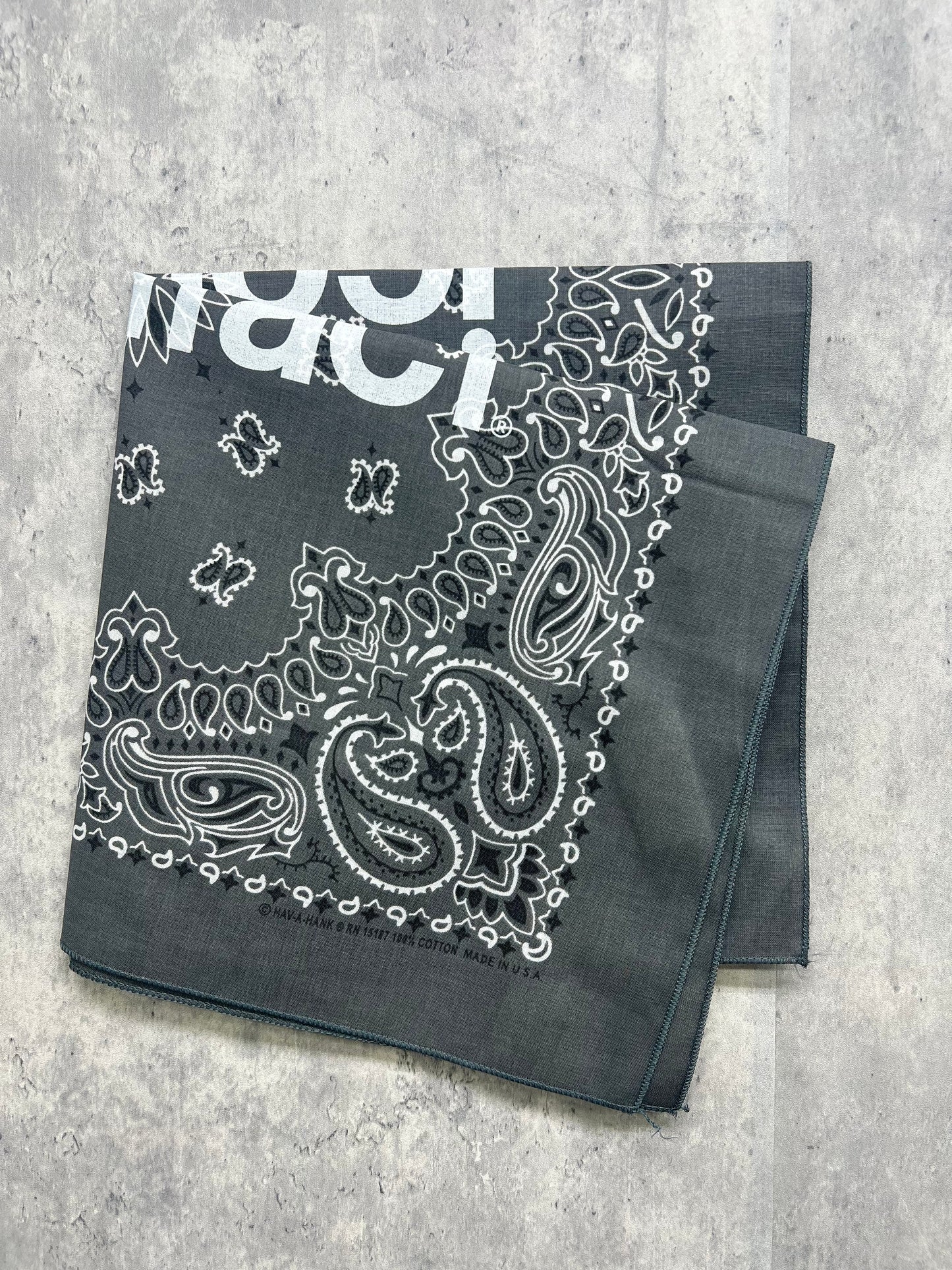 BASIC LOGO BANDANNA -Grey-