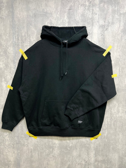 Triangle Logo WIDE HOODIE -Black-