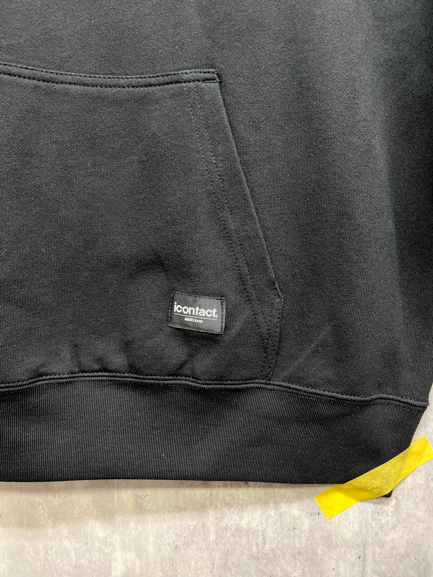 Triangle Logo WIDE HOODIE -Black-