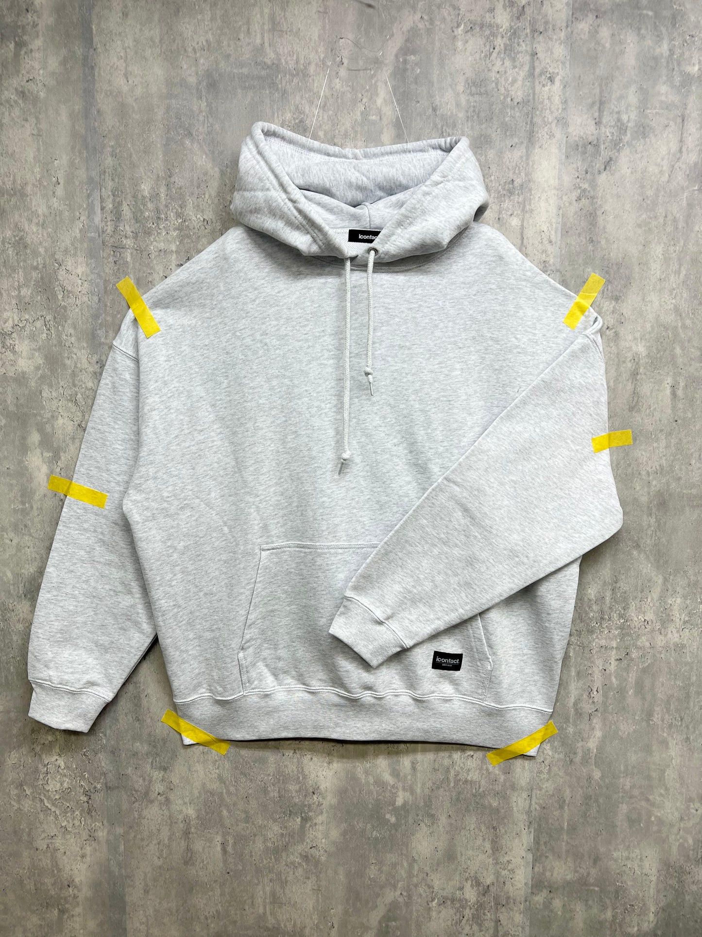 Triangle Logo WIDE HOODIE -Grey-