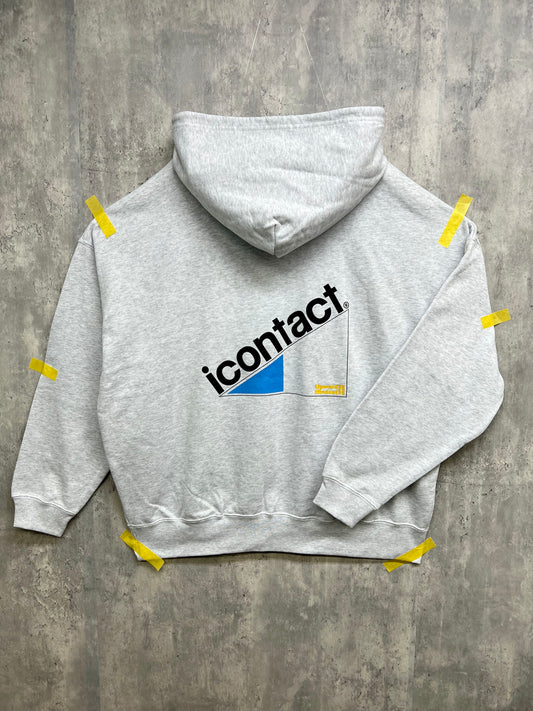 Triangle Logo WIDE HOODIE -Grey-