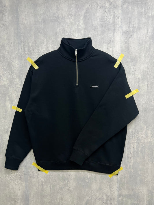 Small Box Logo HALF ZIP SWEAT (裏起毛)   -Black-