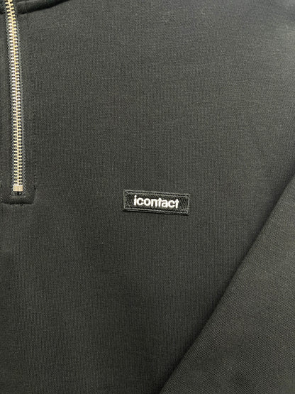Small Box Logo HALF ZIP SWEAT (裏起毛)   -Black-