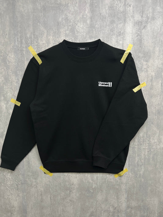 Upward maindset SWEAT SHIRT -Black-