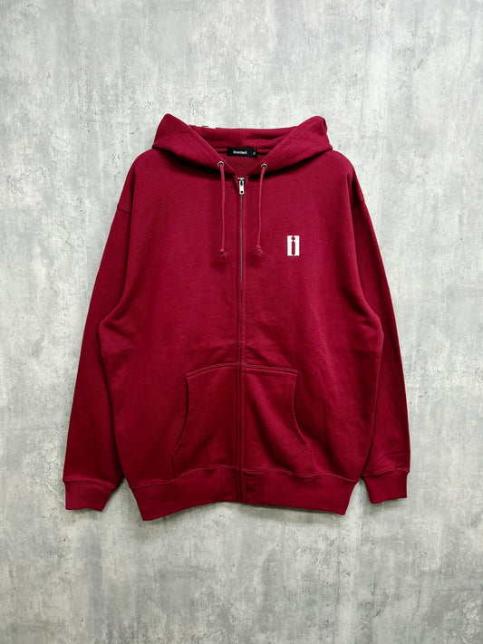 Lazor 3D Logo Zip Hoodie -Burgundy-