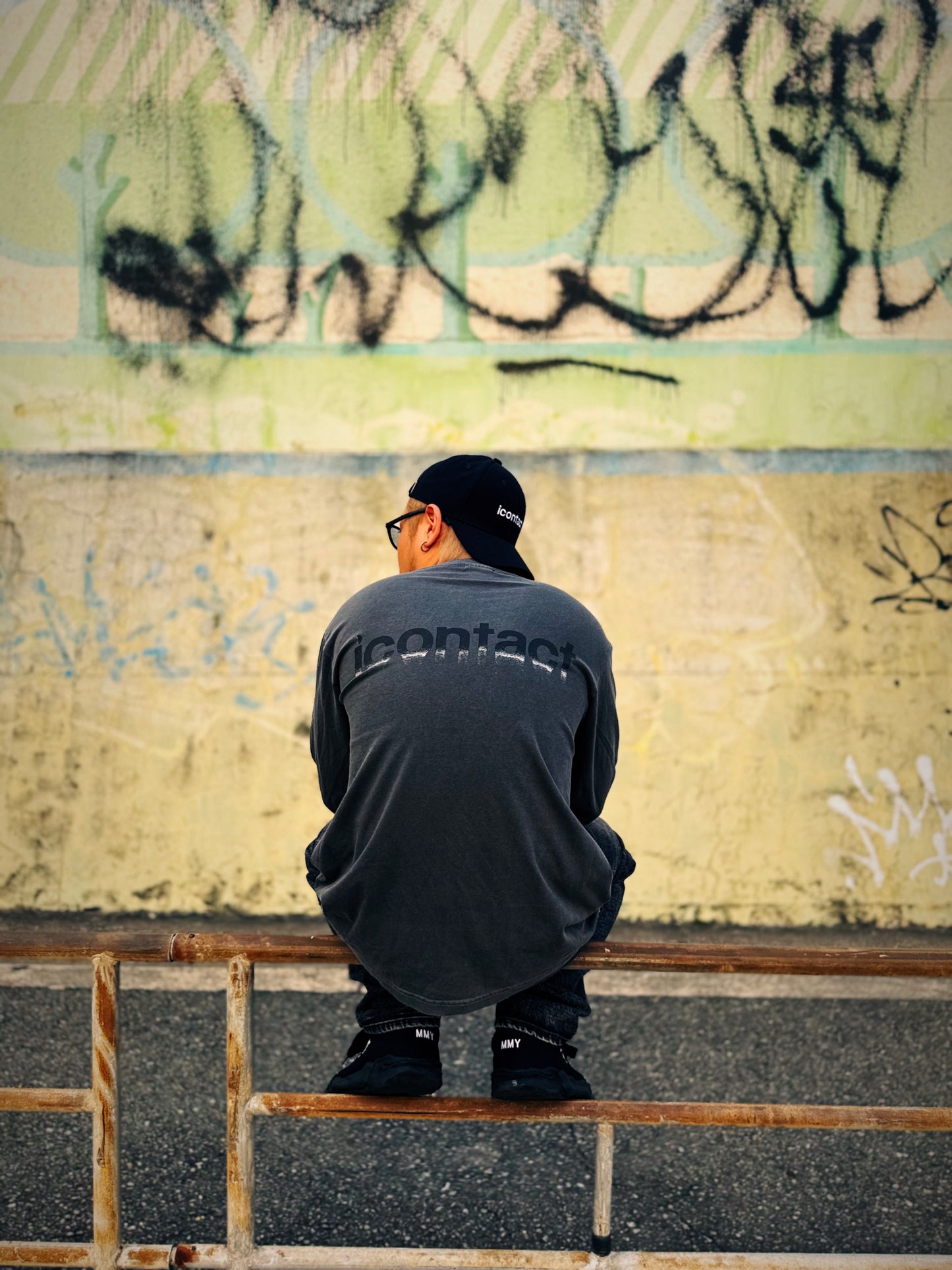 Fade Logo L/S TEE -Ink Black-