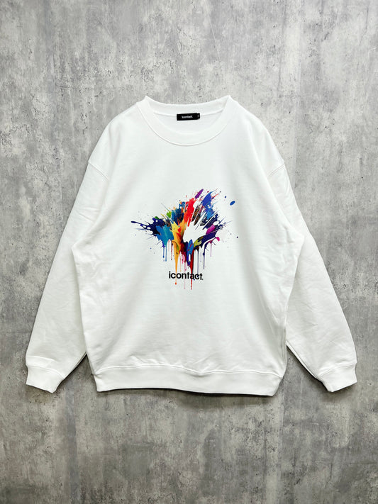 Splash SWEAT SHIRT -White-