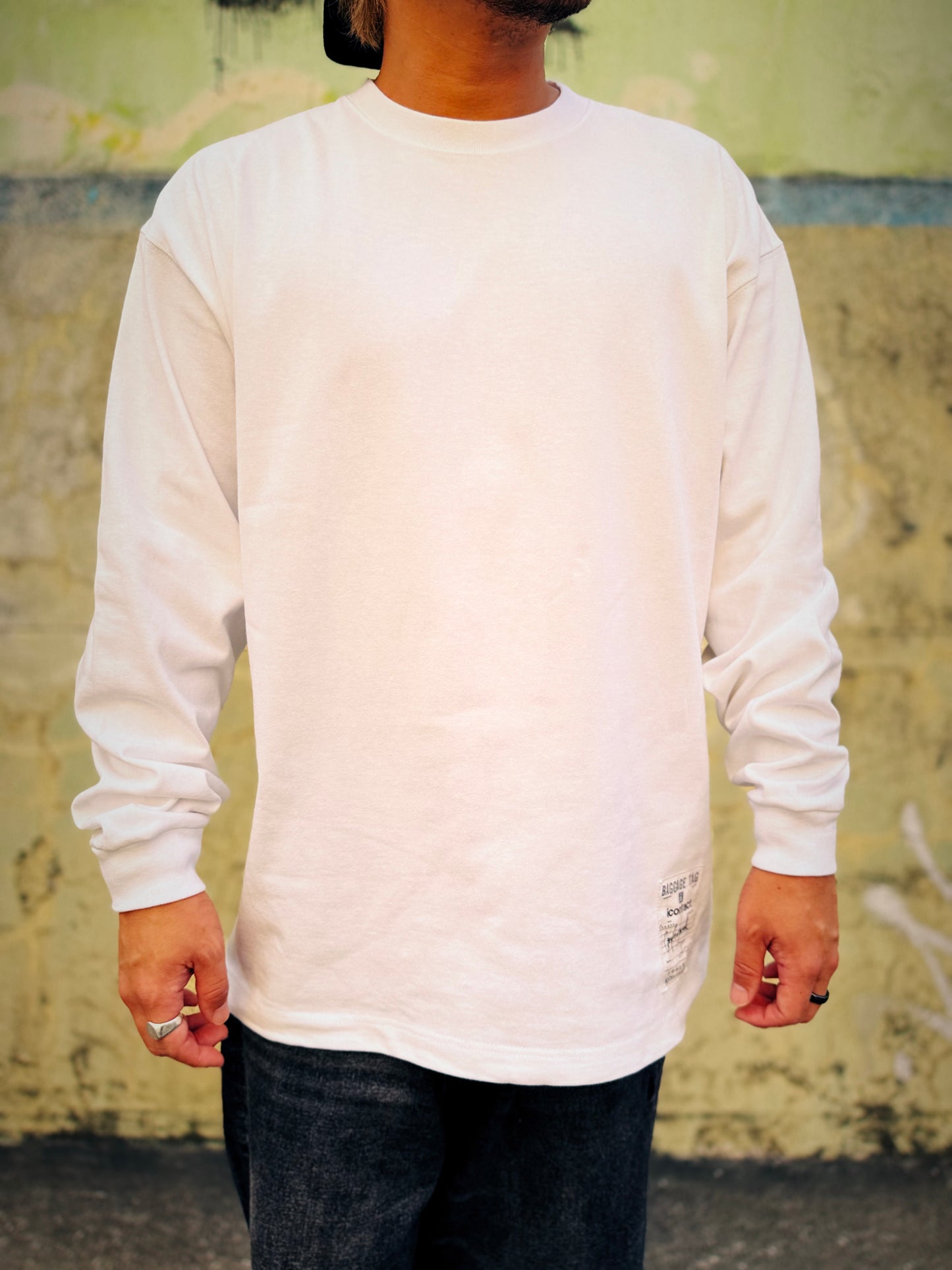 Sukima L/S TEE -White-