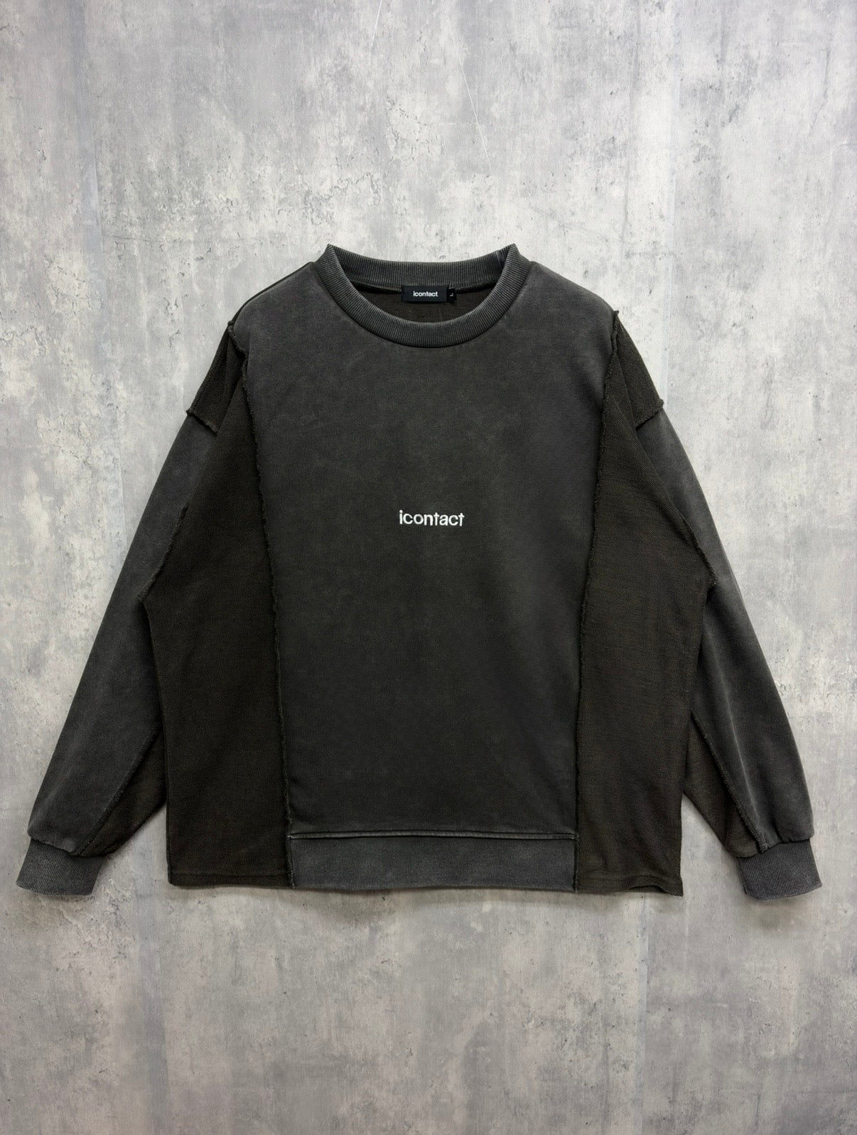 Basic Logo Remake Switch Crew Sweat -Smoke-