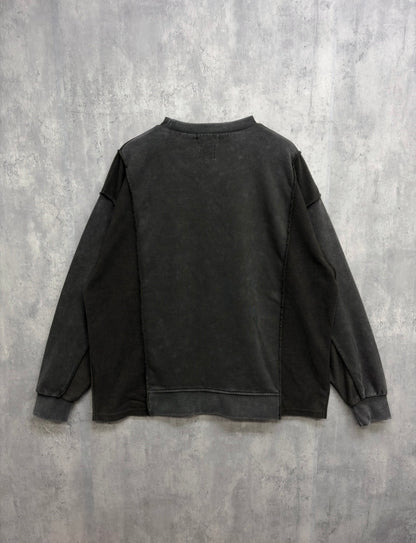 Basic Logo Remake Switch Crew Sweat -Smoke-