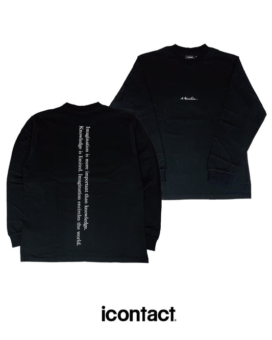 EIN LONG SLEEVE T-SHIRT -Black-