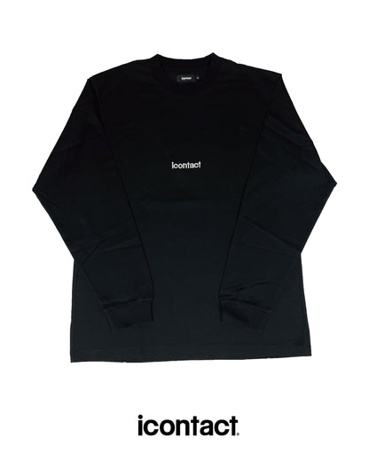 LOGO PAINT LONG SLEEVE T-SHIRT -Black-