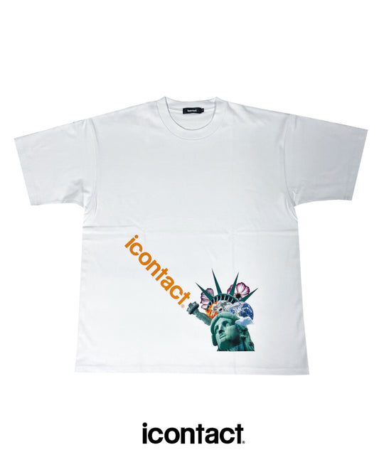 自由のはみ出し T-SHIRT -White-